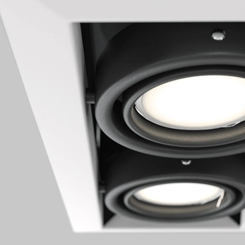 Modern Downlight 1/2 Light Metal - Black/White Finish - Image 13