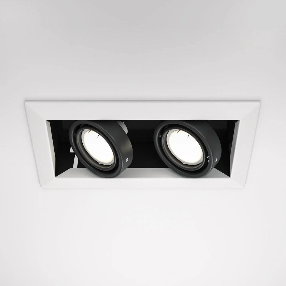 Modern Downlight 1/2 Light Metal - Black/White Finish - Image 14