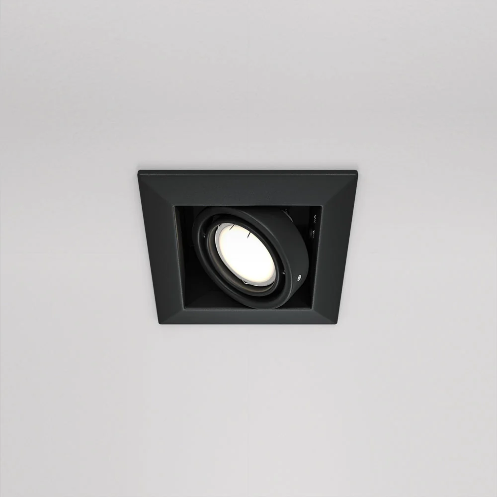 Modern Downlight 1/2 Light Metal - Black/White Finish - Image 3