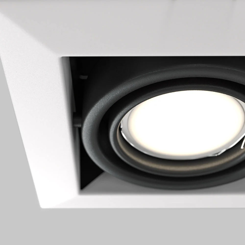Modern Downlight 1/2 Light Metal - Black/White Finish - Image 6
