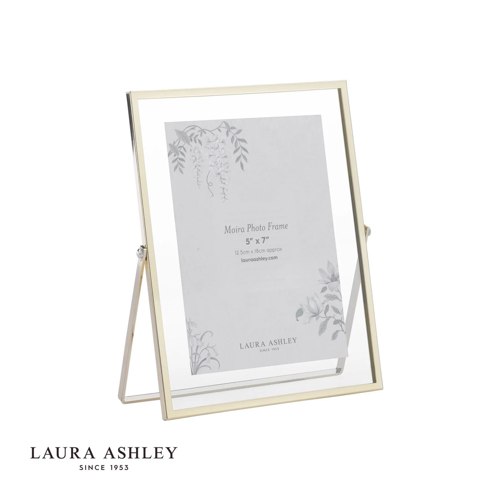 Moira Photo Frame Polished Gold and Glass 5" x 7"