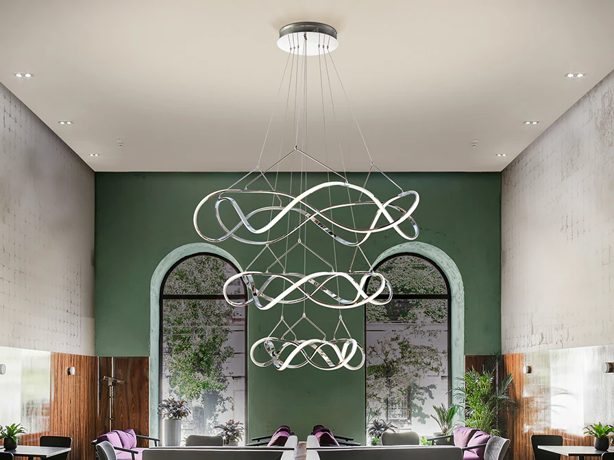 Molly LED Ceiling Light - Chrome/Rose Gold Dimmable - Image 2