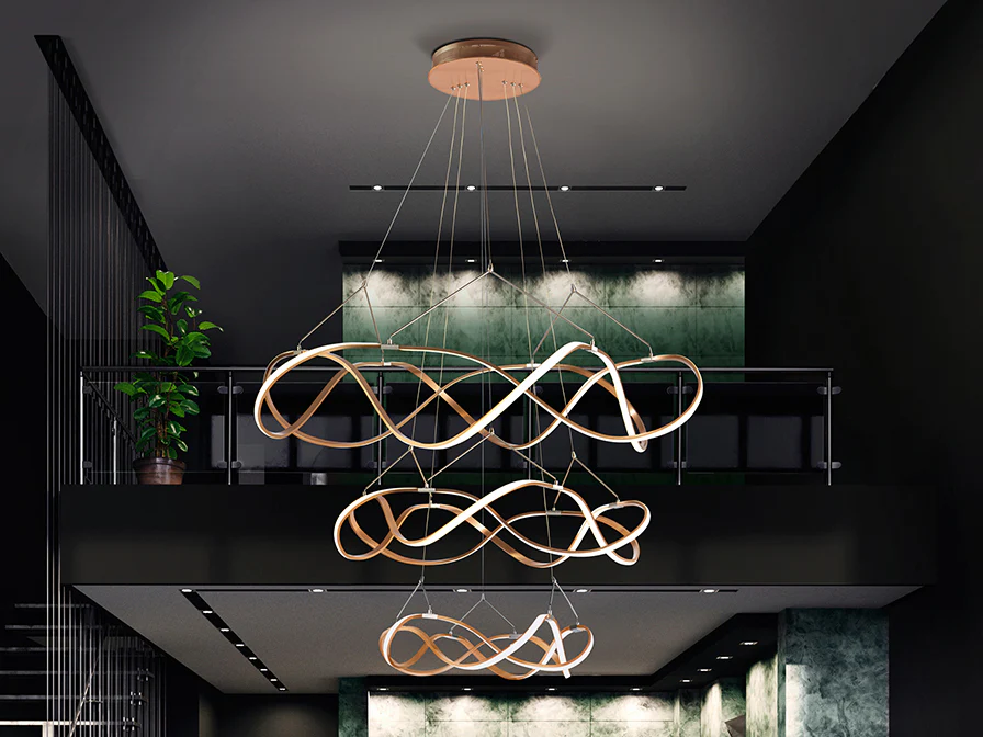 Molly LED Ceiling Light - Chrome/Rose Gold Dimmable - Image 4