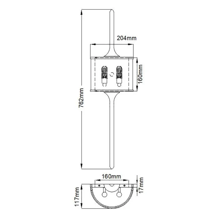 Mona 2 Light Bathroom Wall Light IP44 - Various Sizes & Finishes - Image 10