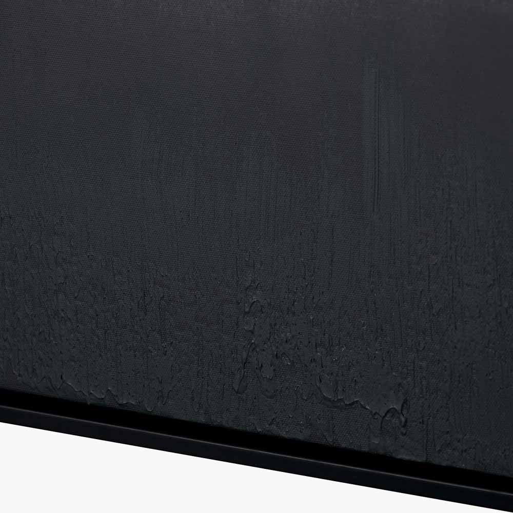 Monochrome Abstract Square Canvas with Black Frame - Image 8