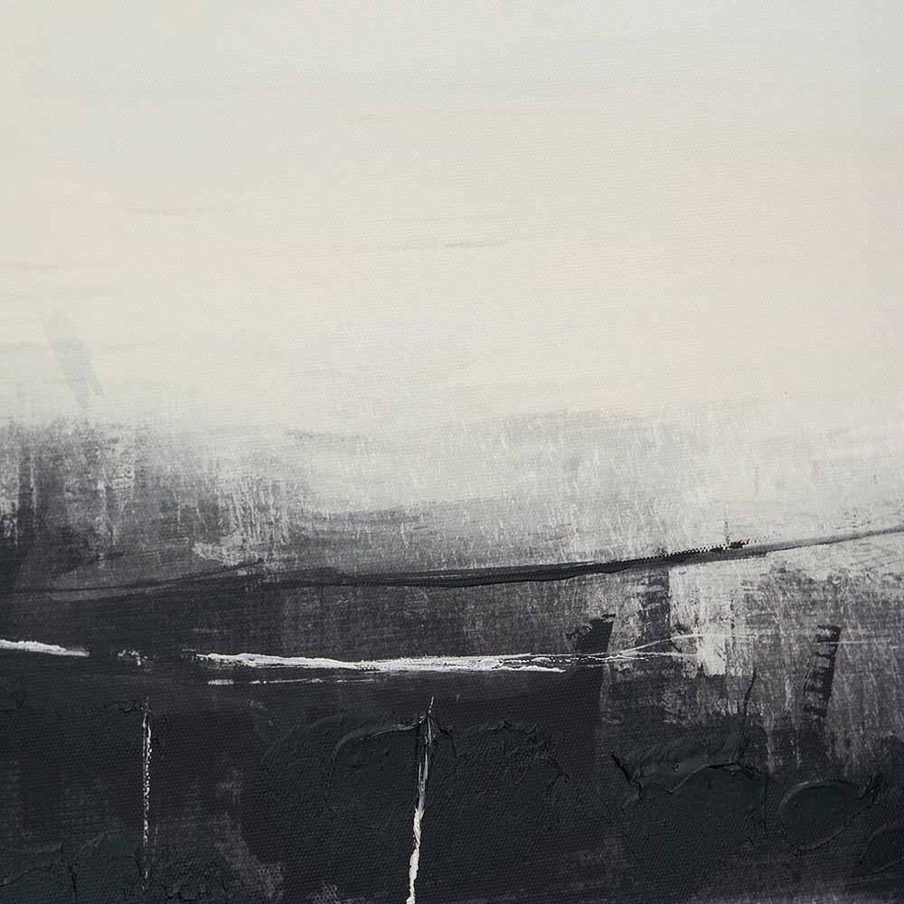 Monochrome Landscape Canvas with Black Frame - Image 2