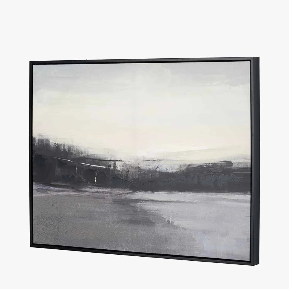 Monochrome Landscape Canvas with Black Frame - Image 6