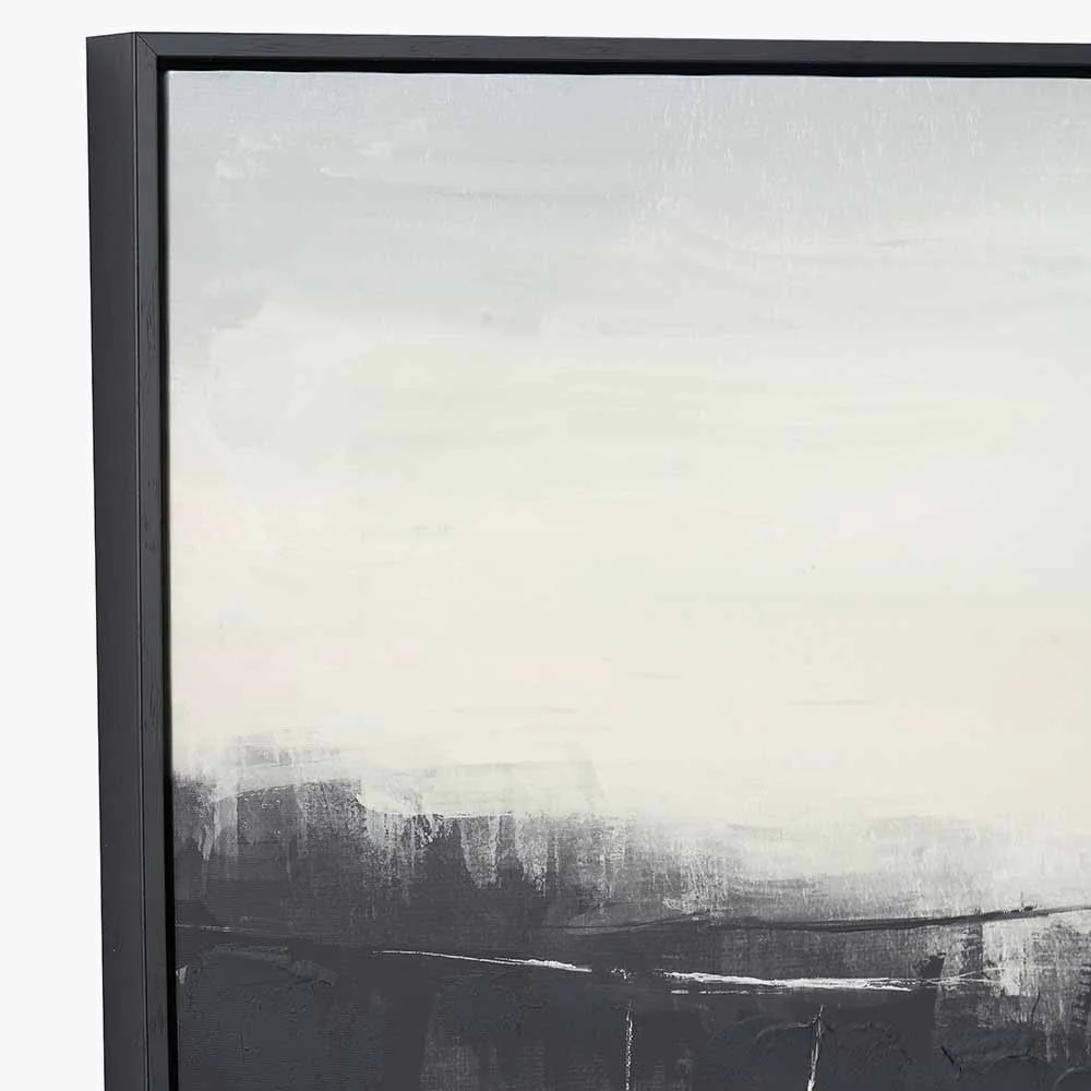 Monochrome Landscape Canvas with Black Frame - Image 8