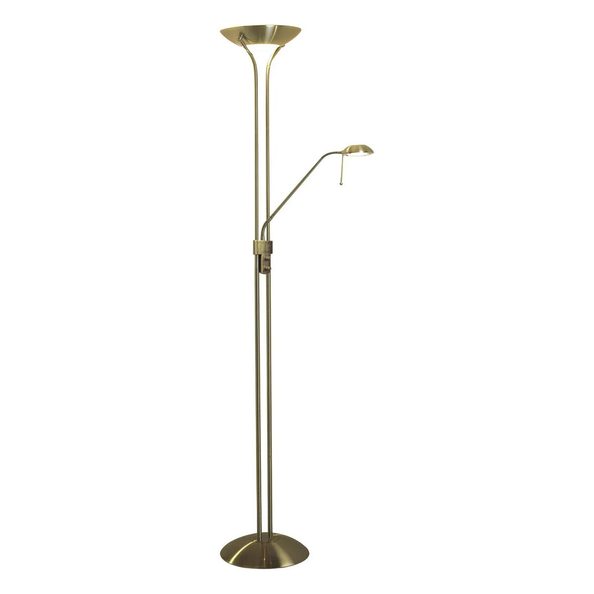 Montana Floor Lamp Antique Brass/Satin Chrome - Image 2