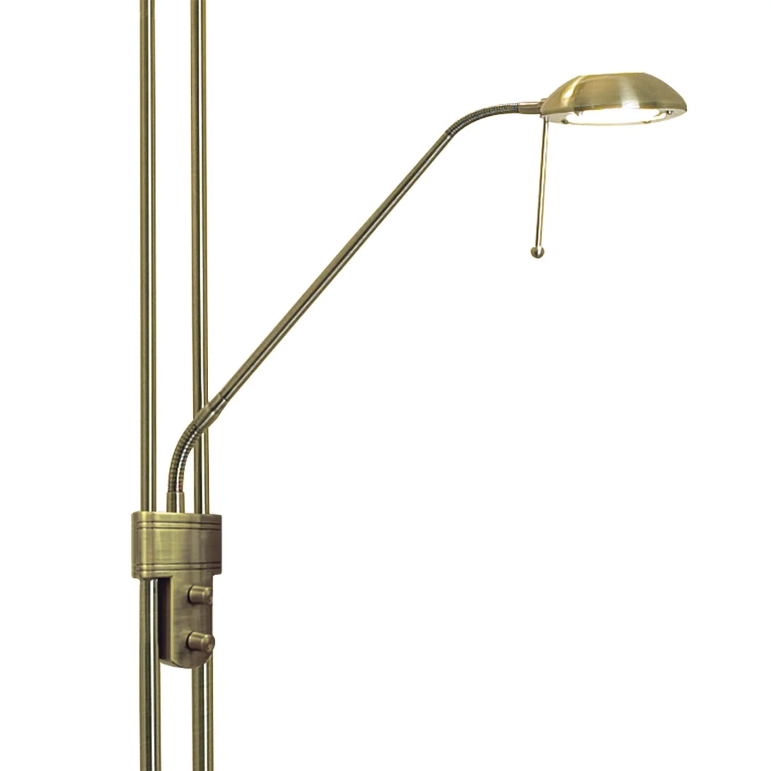 Montana Floor Lamp Antique Brass/Satin Chrome - Image 4