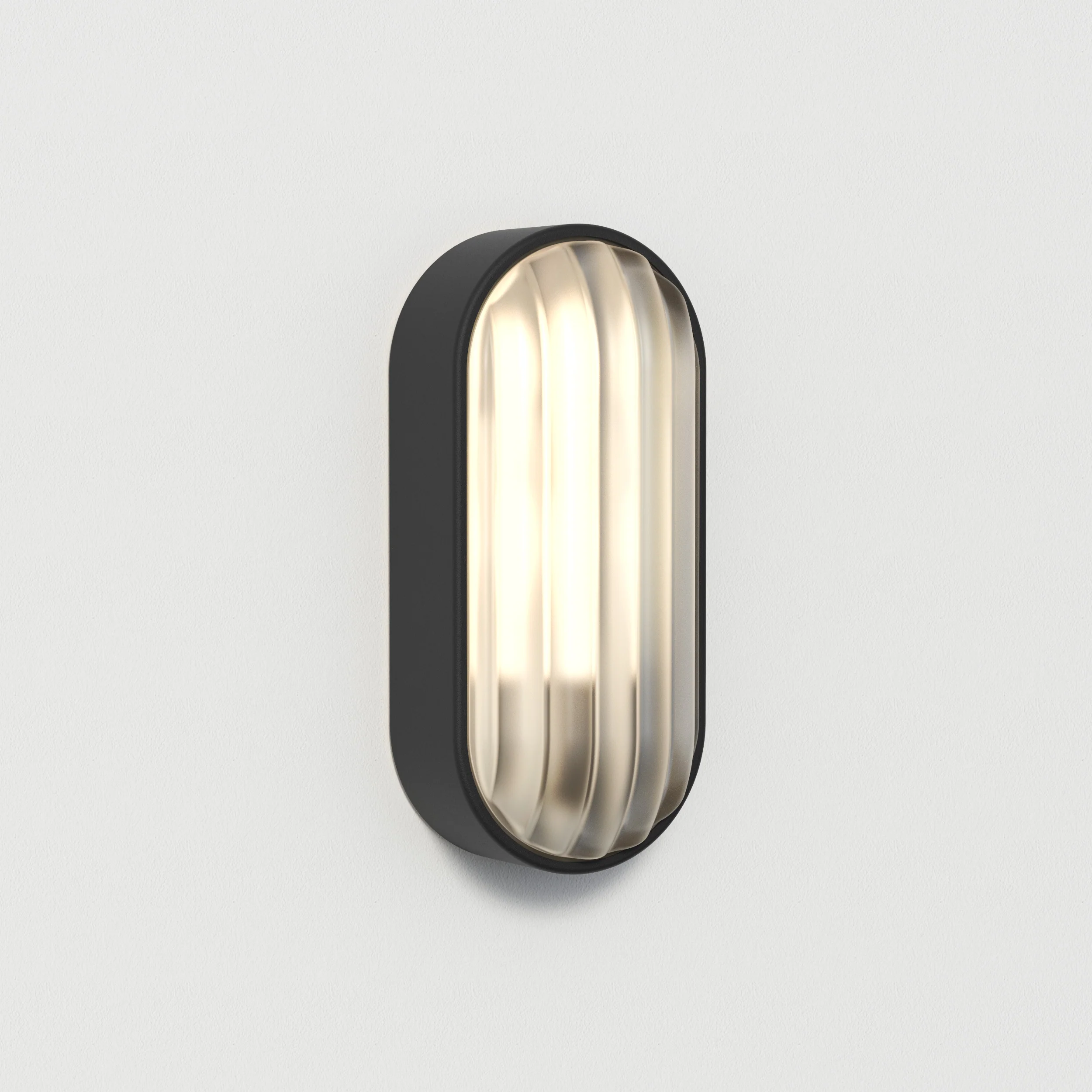Montreal Oval Wall Light - Textured Black - Image 2