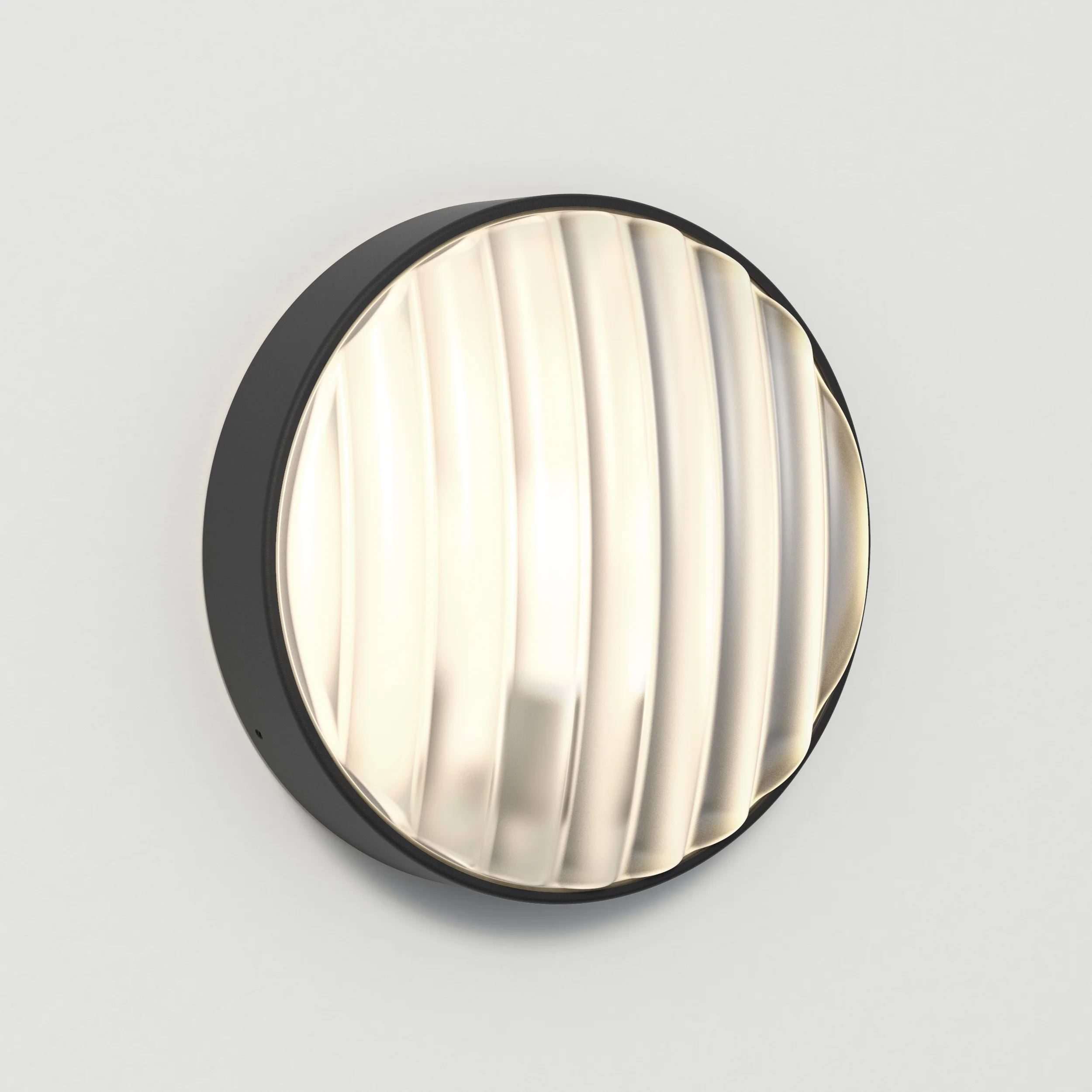 Montreal Round 220/300 Outdoor Wall Light- Black/ Brushed Stainless Steel - Image 13