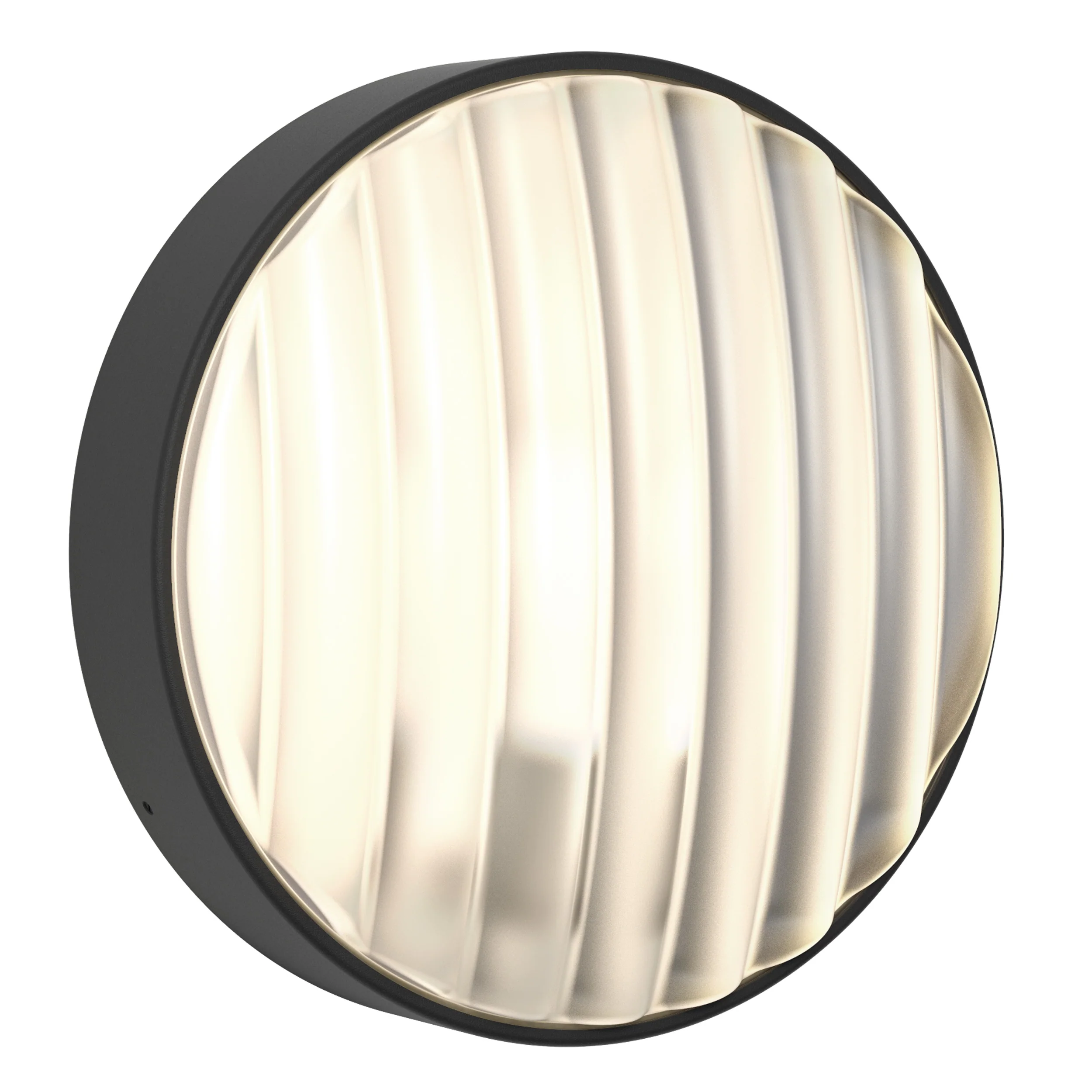 Montreal Round 220/300 Outdoor Wall Light- Black/ Brushed Stainless Steel - Image 16