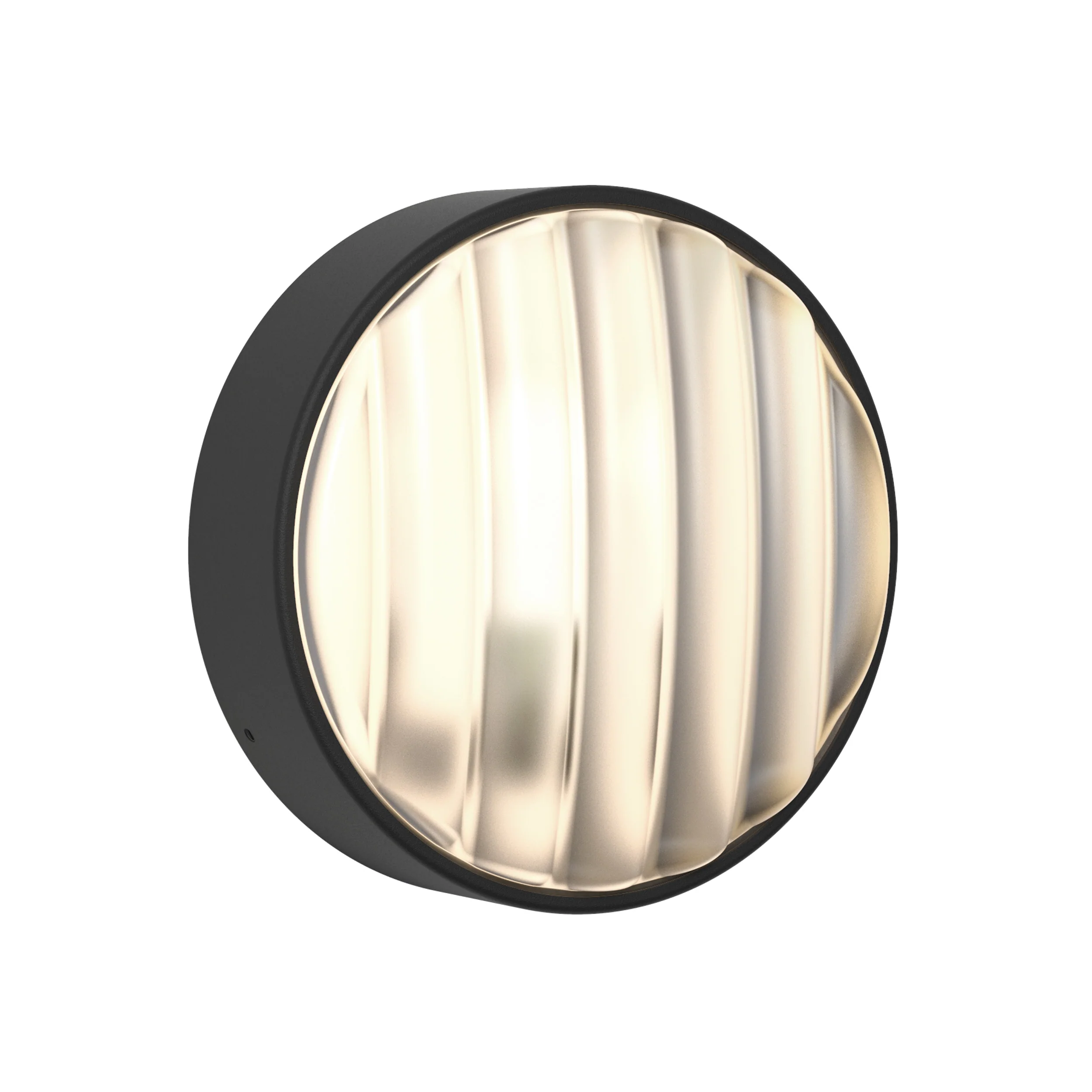 Montreal Round 220/300 Outdoor Wall Light- Black/ Brushed Stainless Steel - Image 6