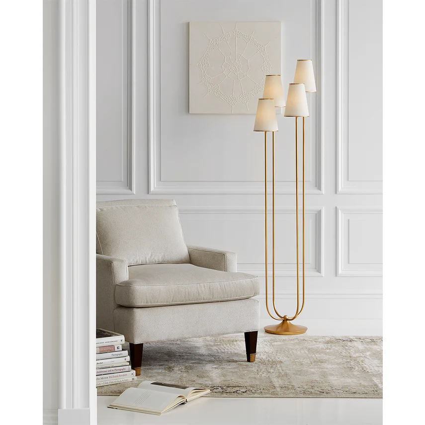 Montreuil Floor Lamp- Gold/ Silver Finishes - Image 3