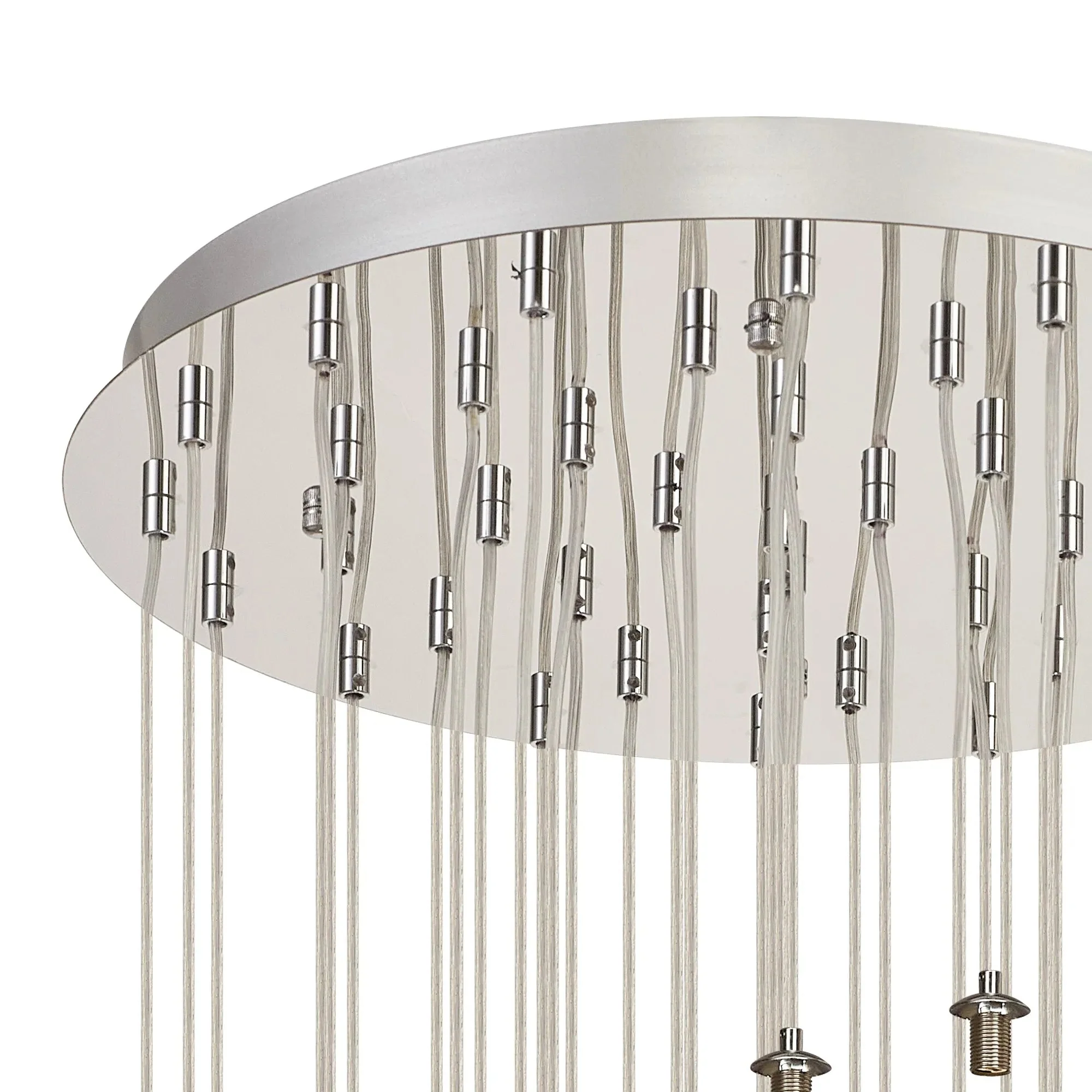 Ripon 62cm 40 Light G9 Bubble Glass 10 x 6m Round Multiple Pendant Polished Chrome / Clear Glass - Image 7