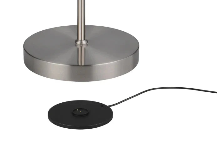 Moreno Task/Reading LED Floor Lamp - Nickel/Black - Image 5