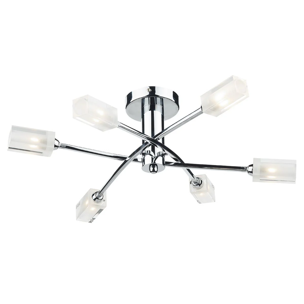 Morgan 3/6Lt Semi Flush Light - Black Chrome/Antique Brass/Satin Chrome/Polished Chrome Finish - Image 10