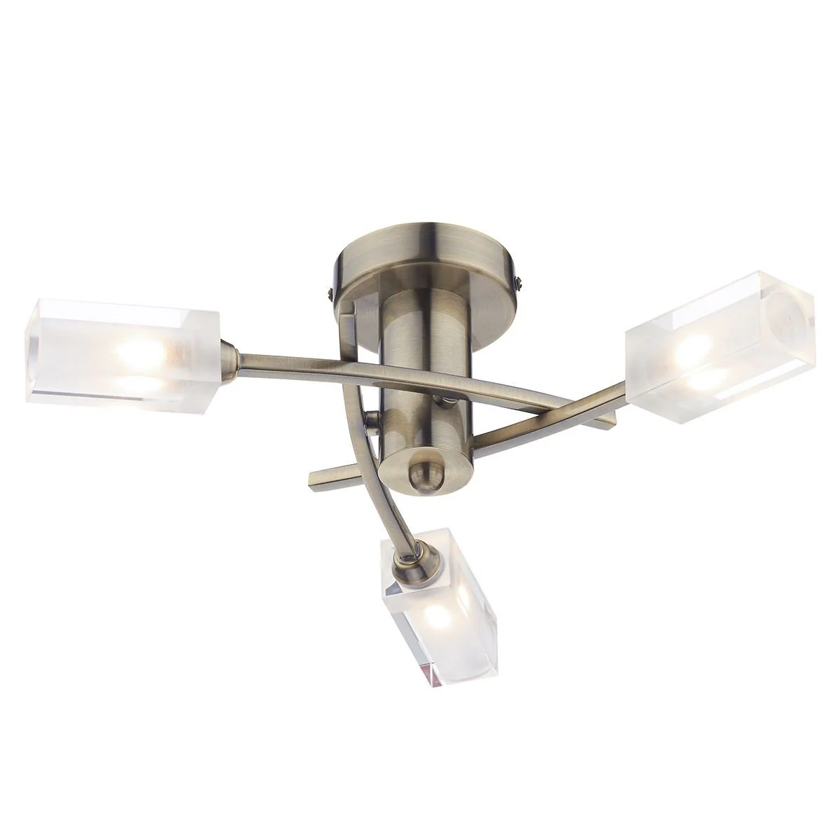 Morgan 3/6Lt Semi Flush Light - Black Chrome/Antique Brass/Satin Chrome/Polished Chrome Finish - Image 3