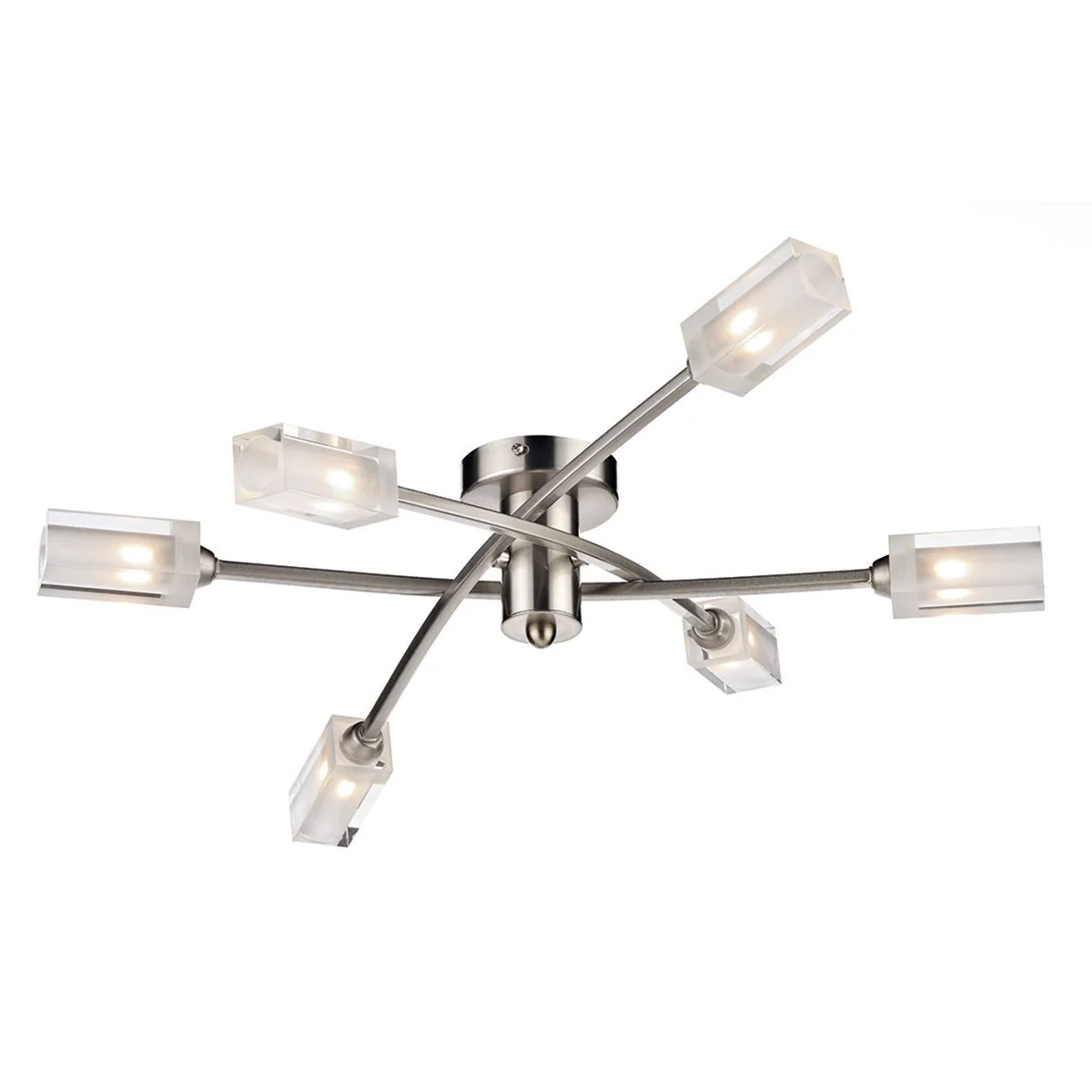 Morgan 3/6Lt Semi Flush Light - Black Chrome/Antique Brass/Satin Chrome/Polished Chrome Finish - Image 8