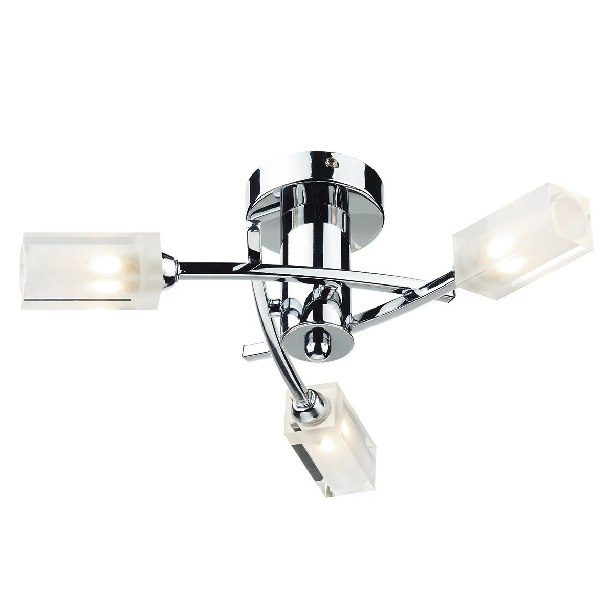 Morgan 3/6Lt Semi Flush Light - Black Chrome/Antique Brass/Satin Chrome/Polished Chrome Finish - Image 9