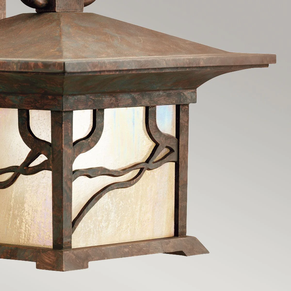 Morris 1 Light Small/Medium/Large Outdoor Lantern - Distressed Copper E27 IP44 - Image 10