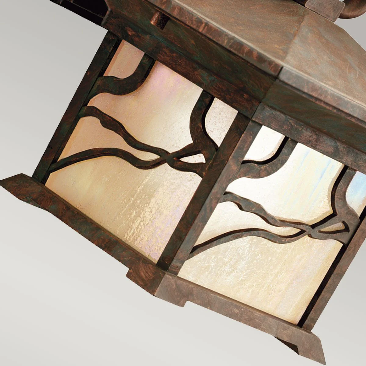 Morris 1 Light Small/Medium/Large Outdoor Lantern - Distressed Copper E27 IP44 - Image 12