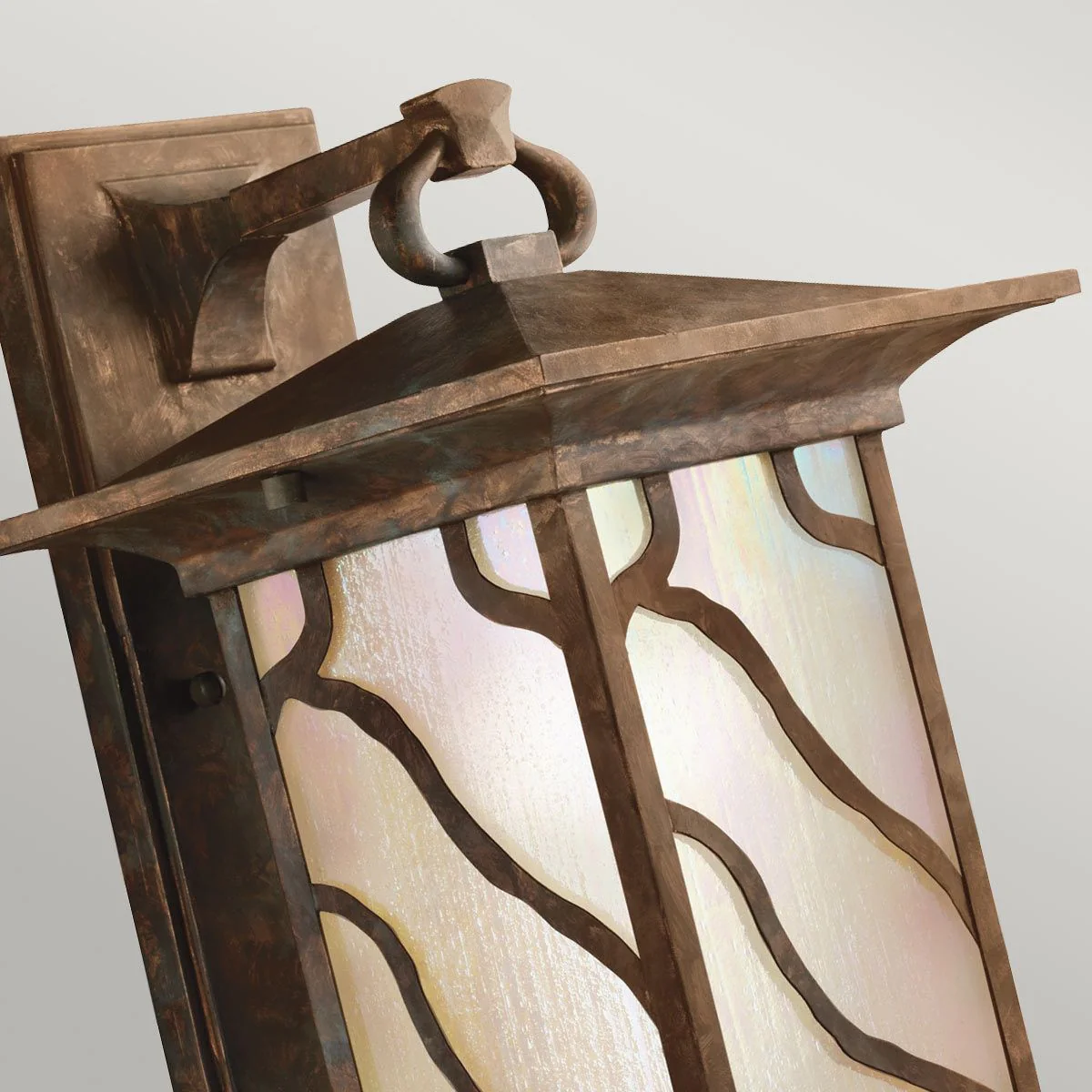 Morris 1 Light Small/Medium/Large Outdoor Lantern - Distressed Copper E27 IP44 - Image 14