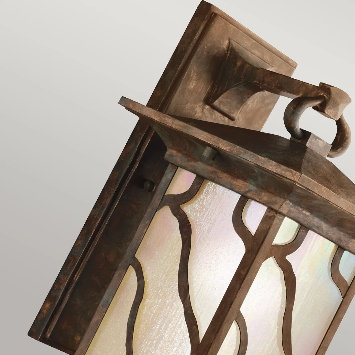 Morris 1 Light Small/Medium/Large Outdoor Lantern - Distressed Copper E27 IP44 - Image 16