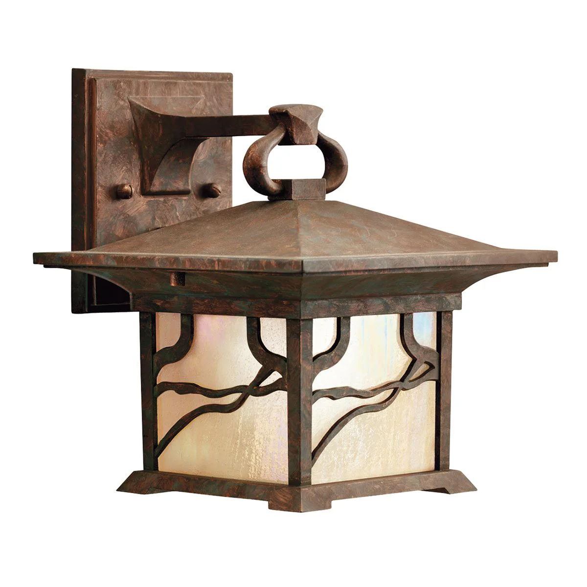 Morris 1 Light Small/Medium/Large Outdoor Lantern - Distressed Copper E27 IP44 - Image 2