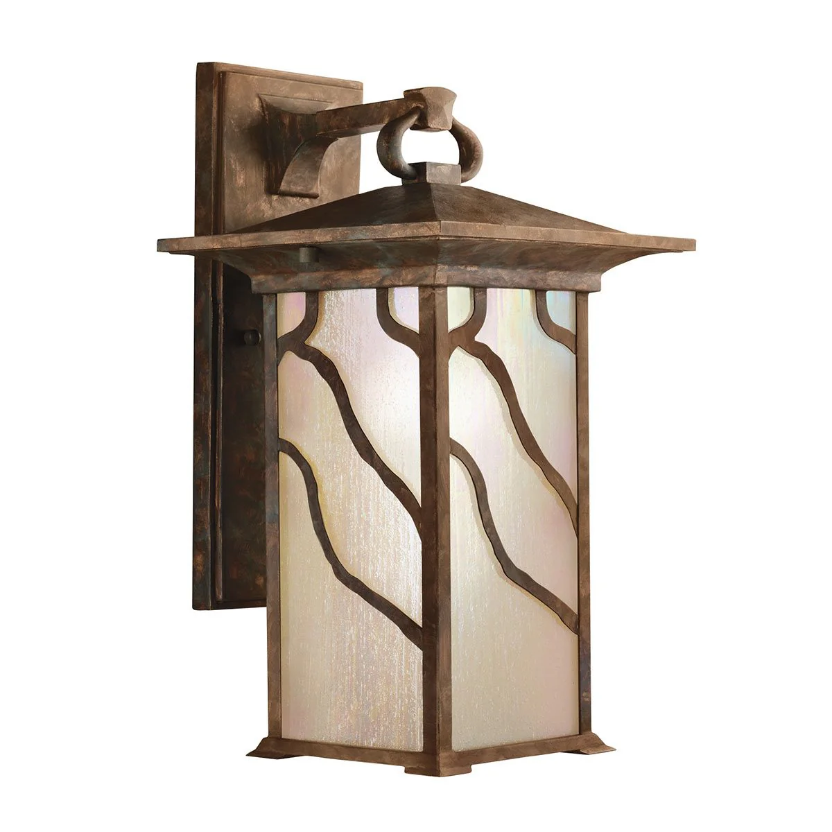 Morris 1 Light Small/Medium/Large Outdoor Lantern - Distressed Copper E27 IP44 - Image 3