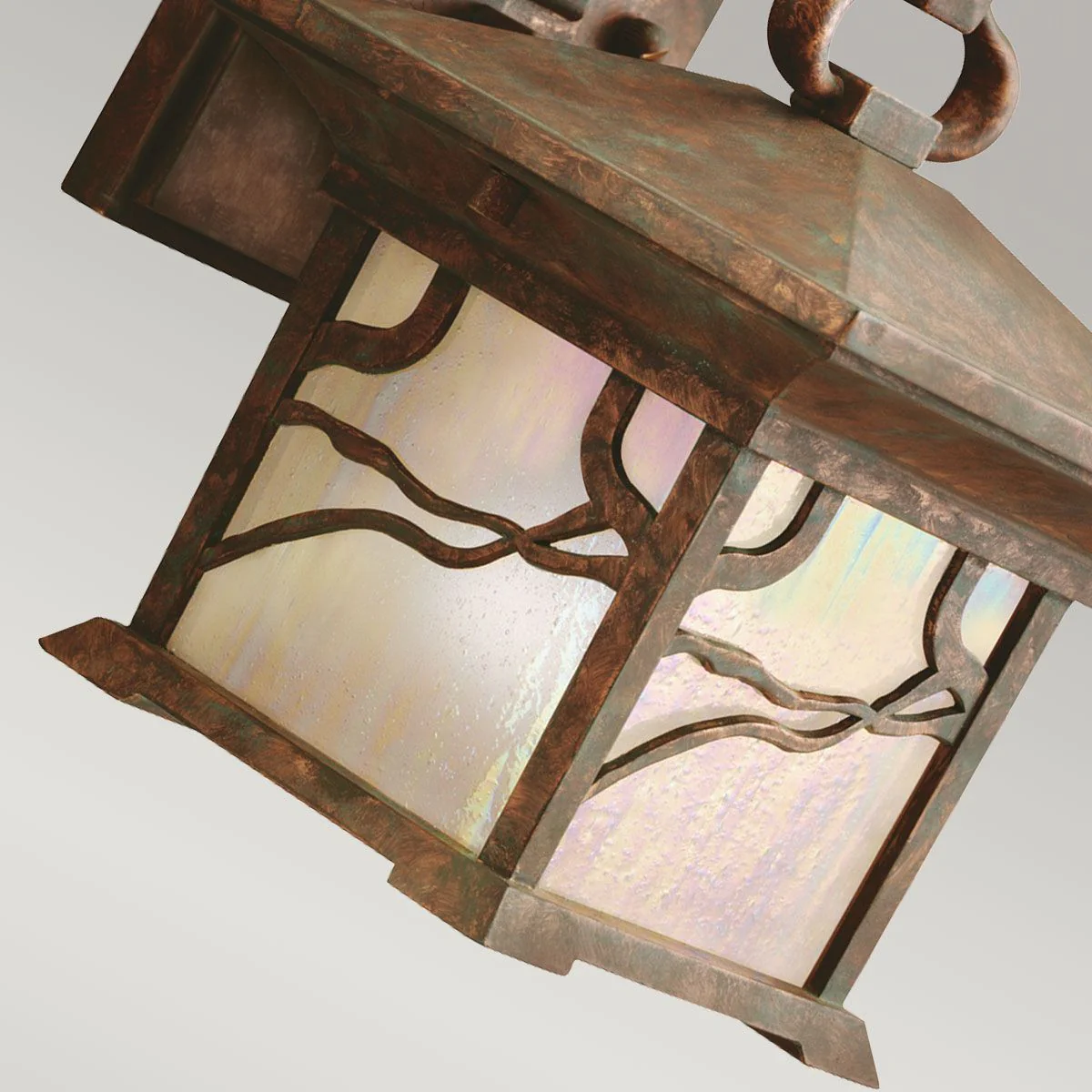 Morris 1 Light Small/Medium/Large Outdoor Lantern - Distressed Copper E27 IP44 - Image 6