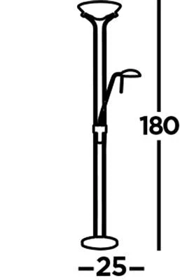 Mother & Child Floor Lamp - Antique Brass/Satin Silver Metal & Glass R7S - Image 2