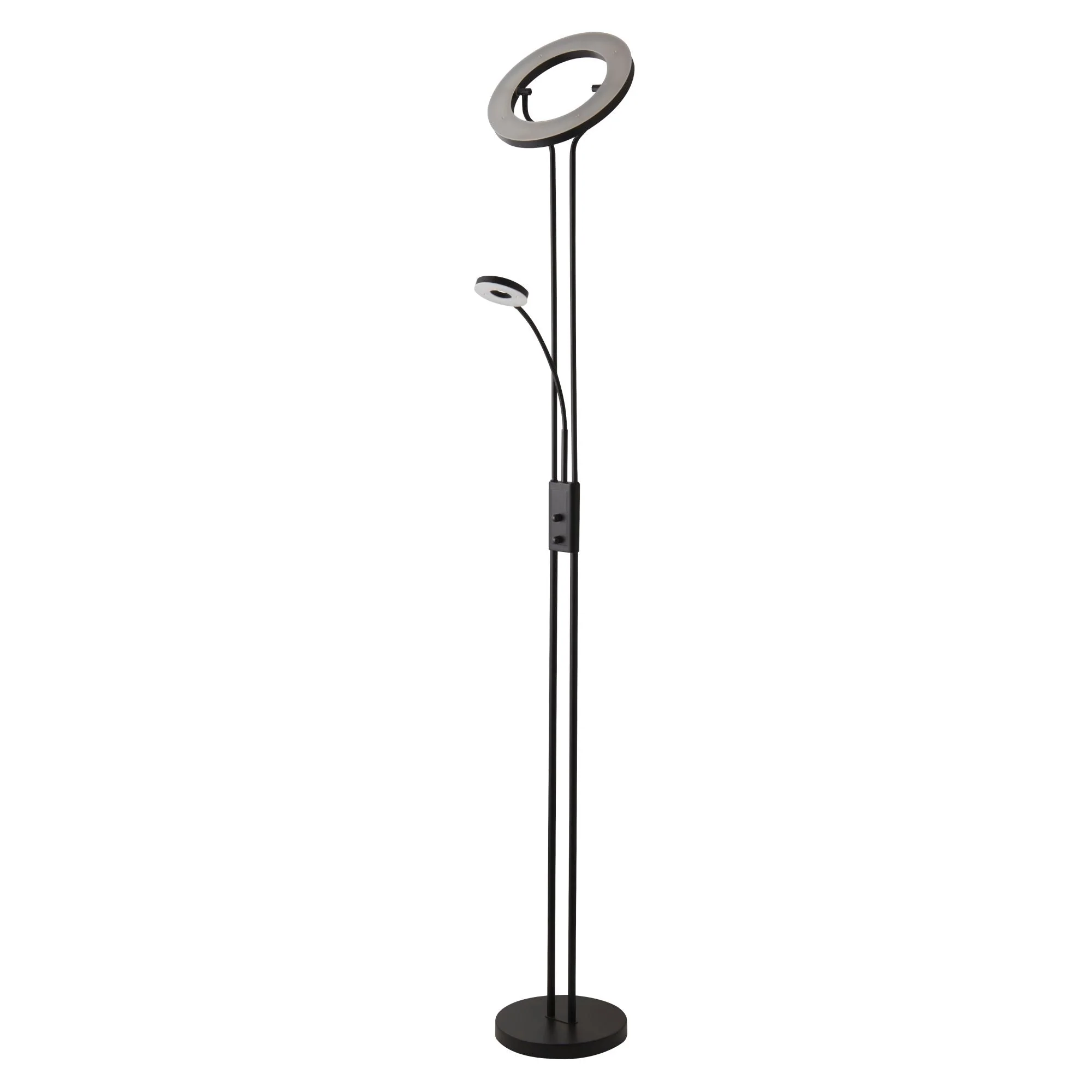 Mother & Child Floor Lamp In Matt Black Metal/Satin Brass Metal Integrated LED - Image 2