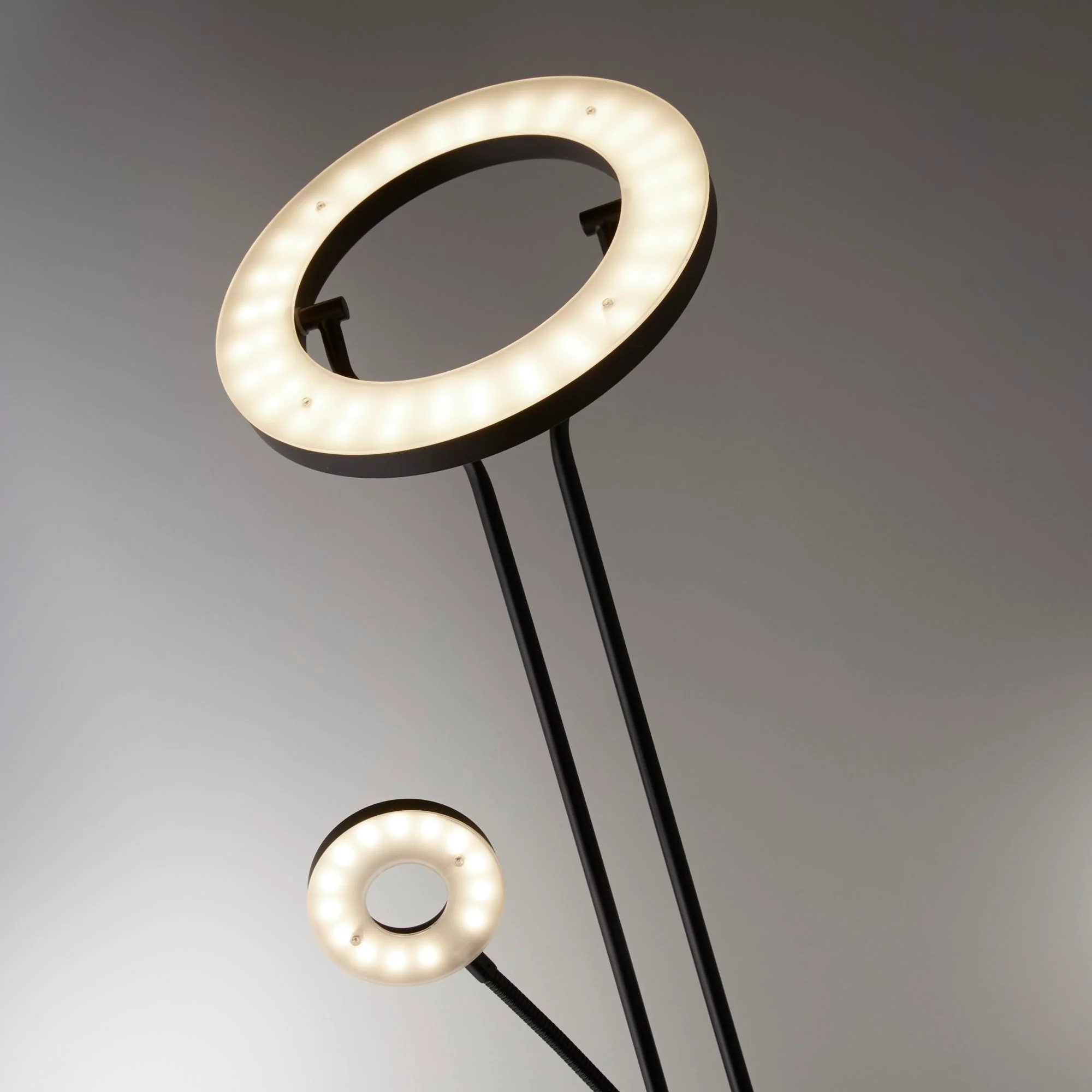 Mother & Child Floor Lamp In Matt Black Metal/Satin Brass Metal Integrated LED - Image 3