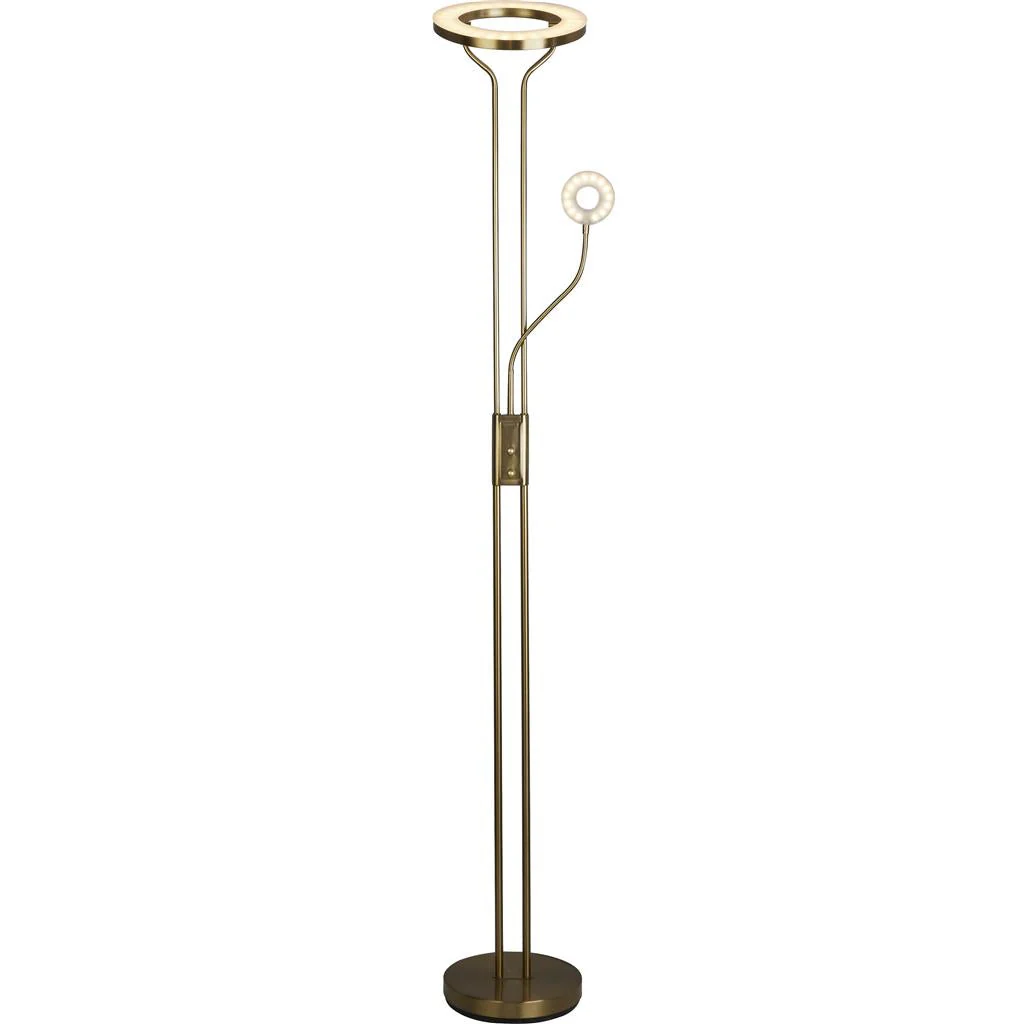 Mother & Child Floor Lamp In Matt Black Metal/Satin Brass Metal Integrated LED - Image 4