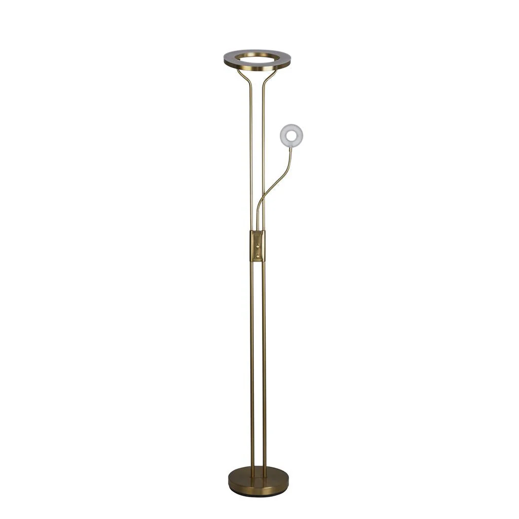 Mother & Child Floor Lamp In Matt Black Metal/Satin Brass Metal Integrated LED - Image 5