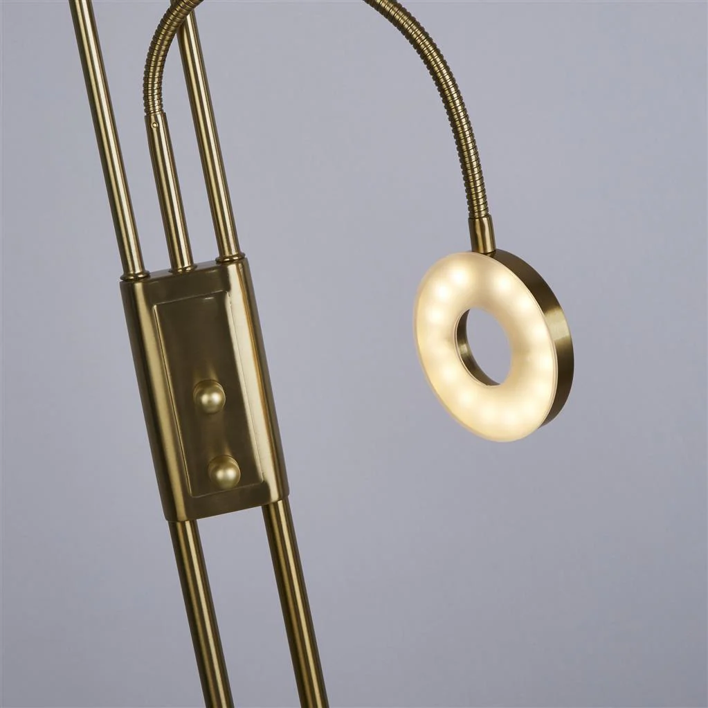 Mother & Child Floor Lamp In Matt Black Metal/Satin Brass Metal Integrated LED - Image 6