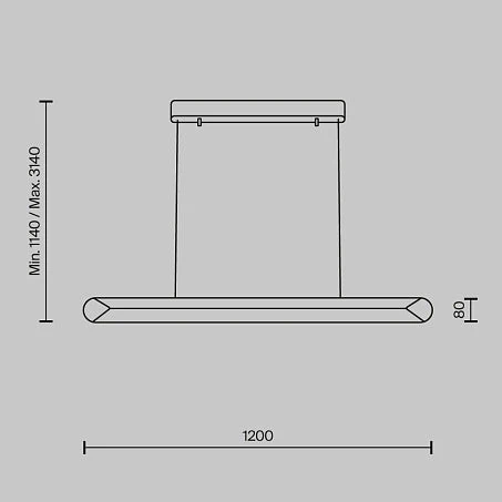 Motion LED Linear Pendant - White/Black - Image 7