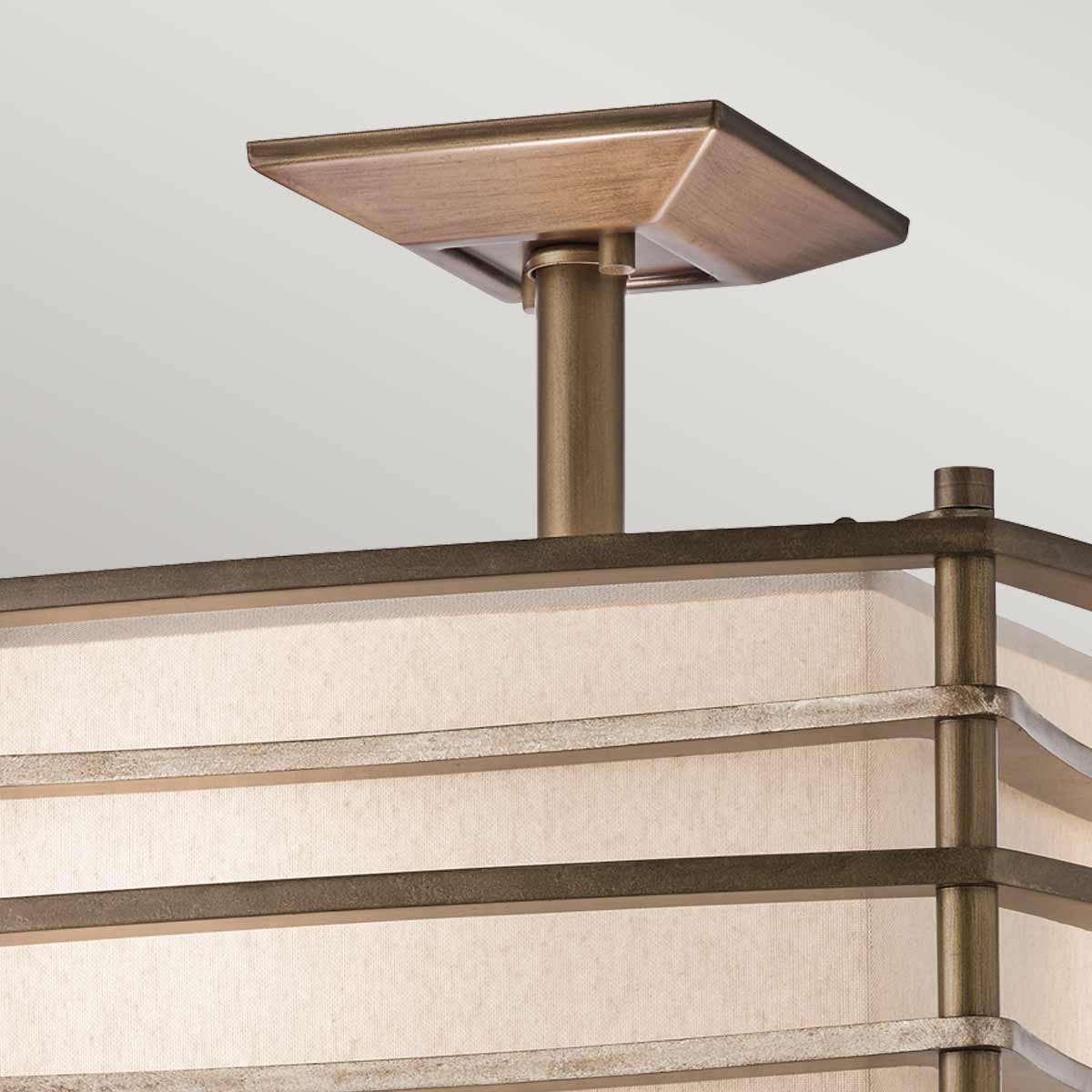 Moxie 2 Light Semi-Flush - Cambridge Bronze E27 - Image 2