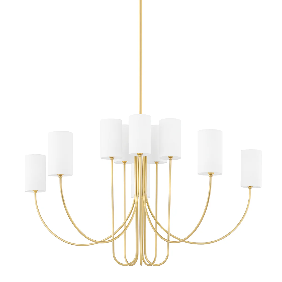 Whitby 6/10Lt Multi Arm Pendant - Aged Brass - Image 2