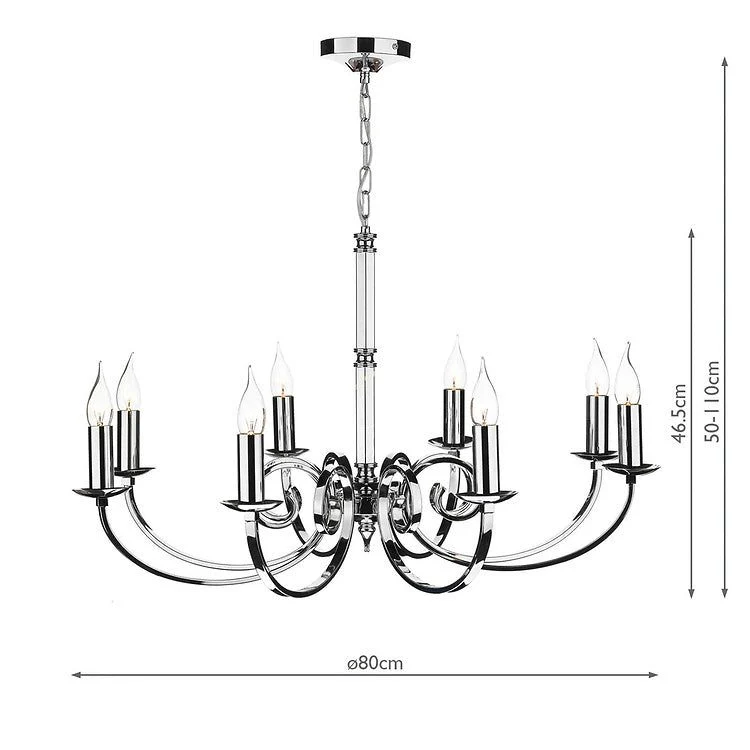 Murray 5/8Lt Centre Ceiling Dual Mount Light - Antique Brass/Polished Chrome - Image 14