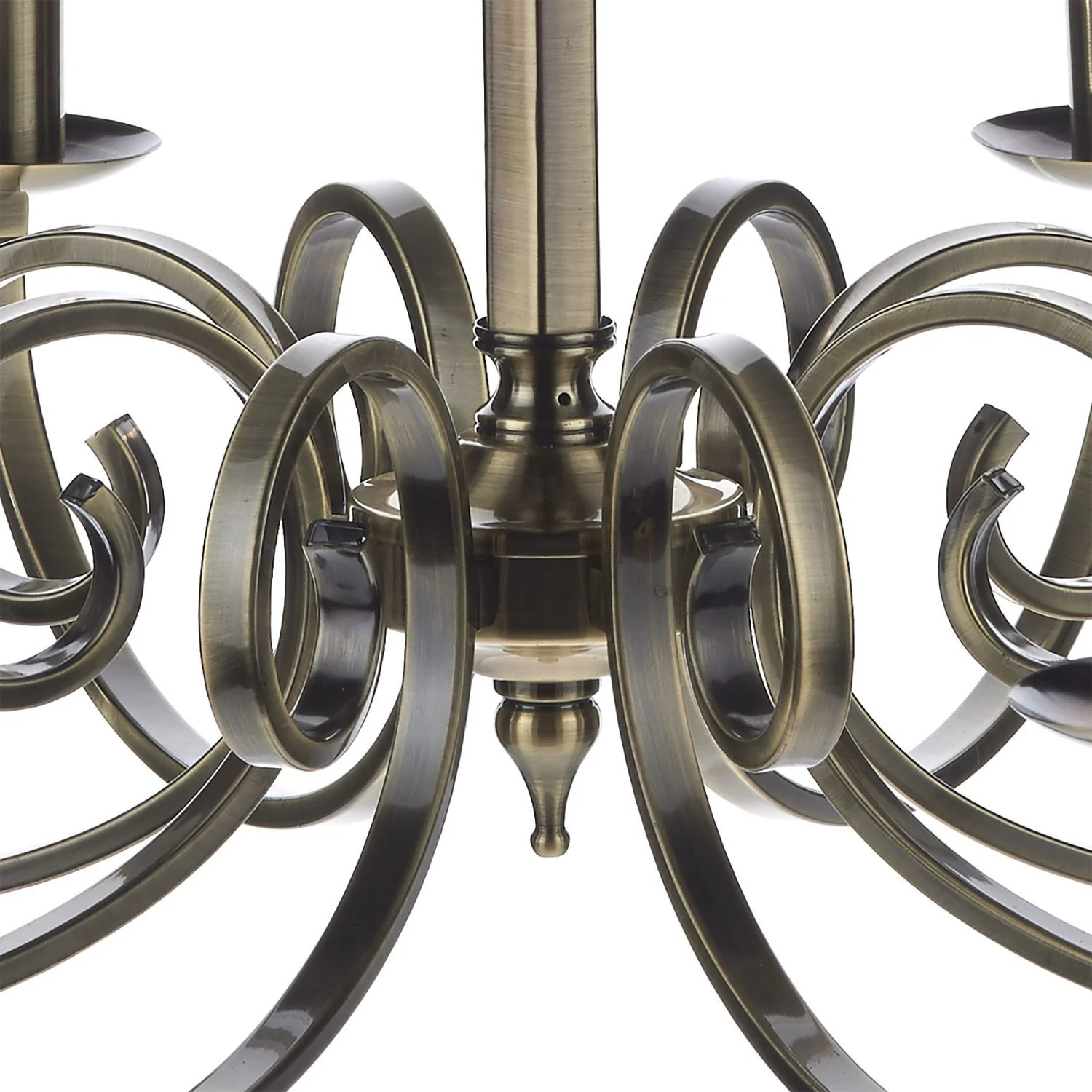 Murray 5/8Lt Centre Ceiling Dual Mount Light - Antique Brass/Polished Chrome - Image 6