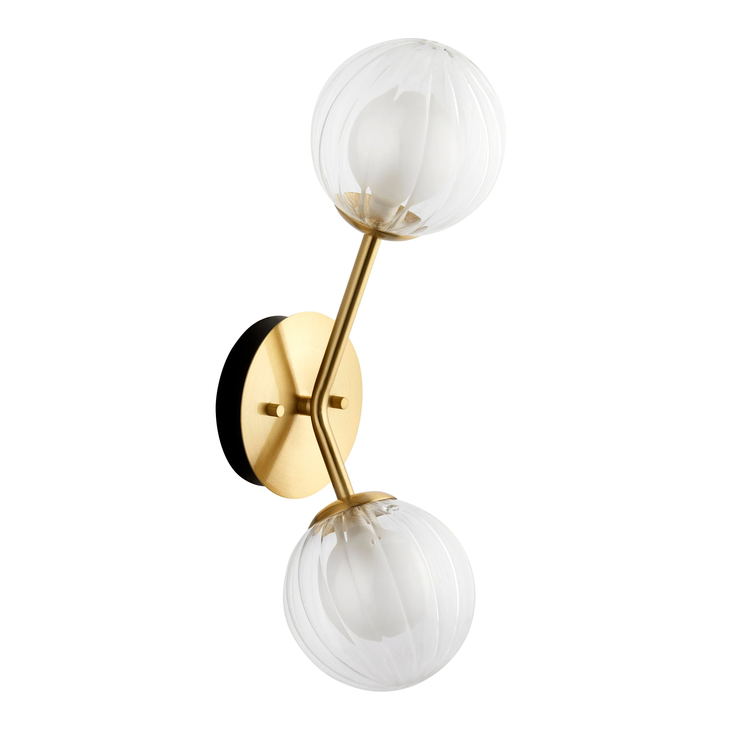 Muscovy 2Lt Wall Light - Satin Brass - Image 2