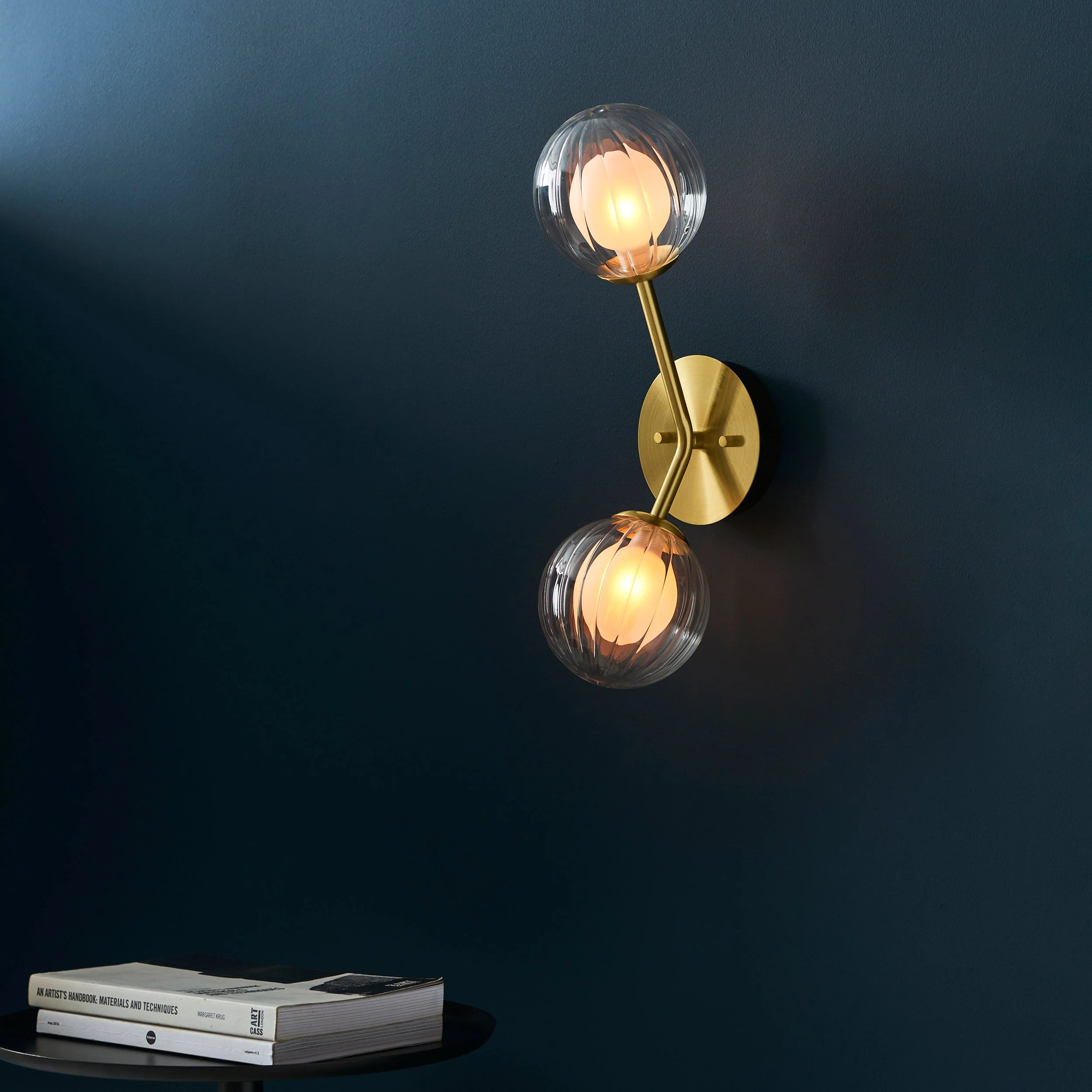 Muscovy 2Lt Wall Light - Satin Brass - Image 4