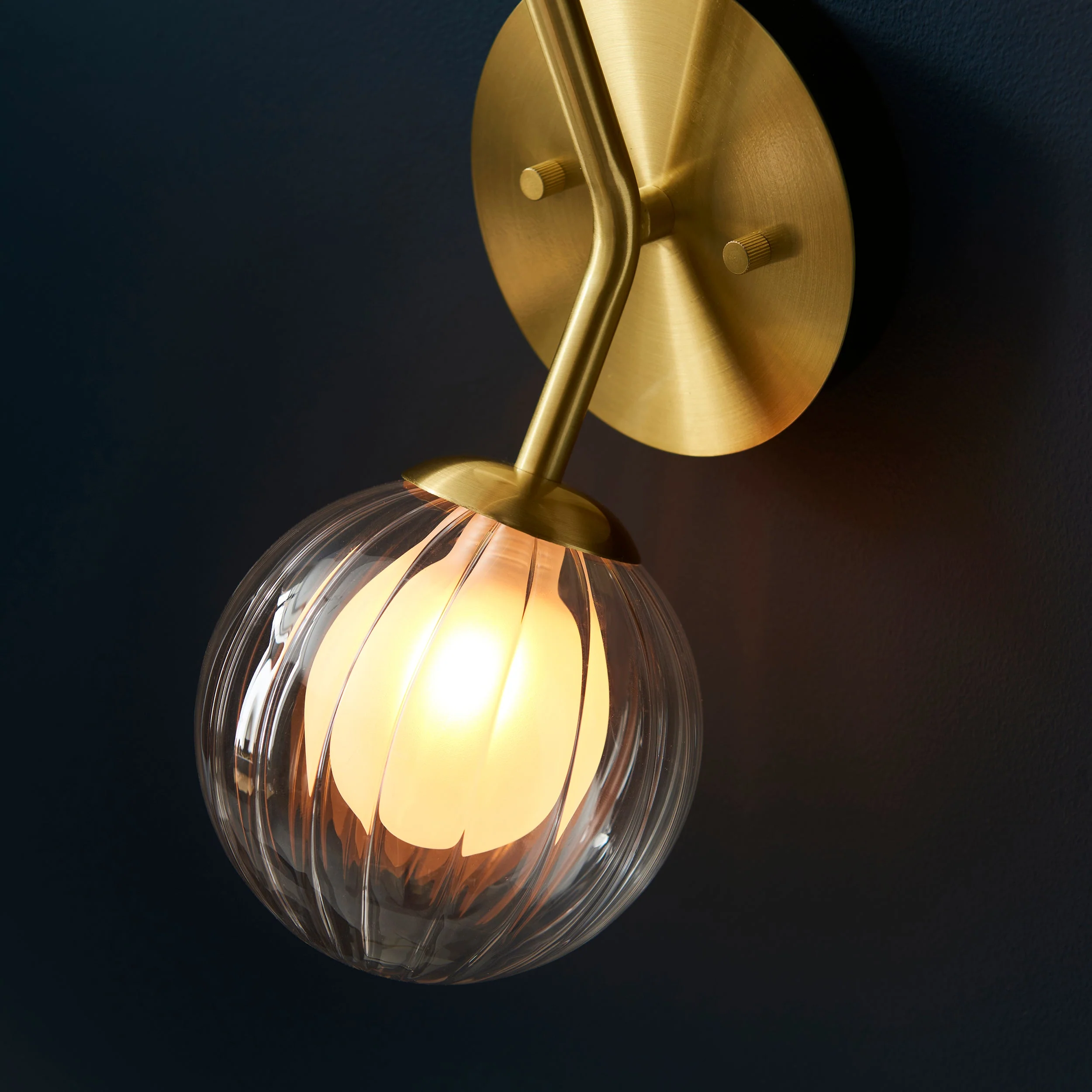 Muscovy 2Lt Wall Light - Satin Brass - Image 6
