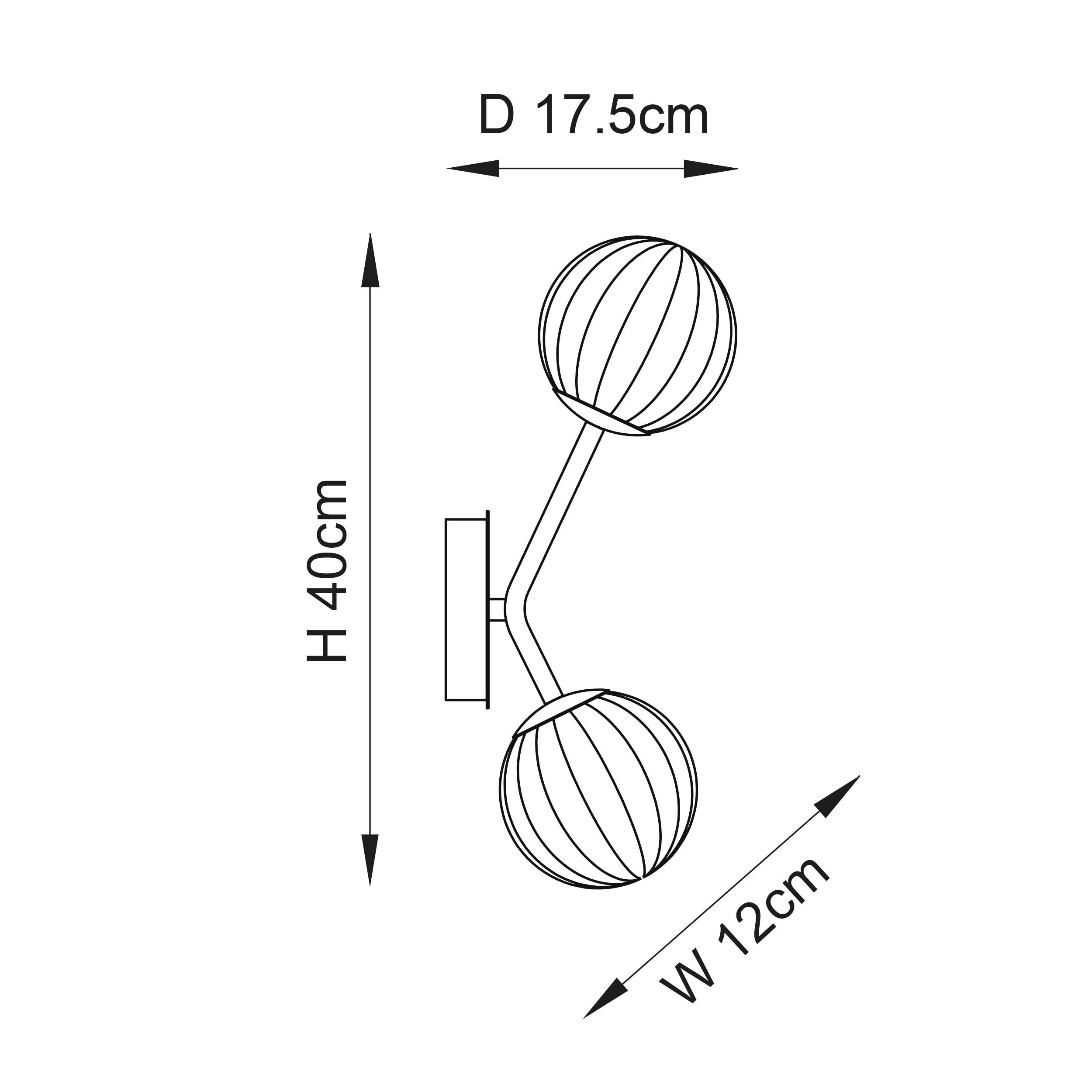 Muscovy 2Lt Wall Light - Satin Brass - Image 7