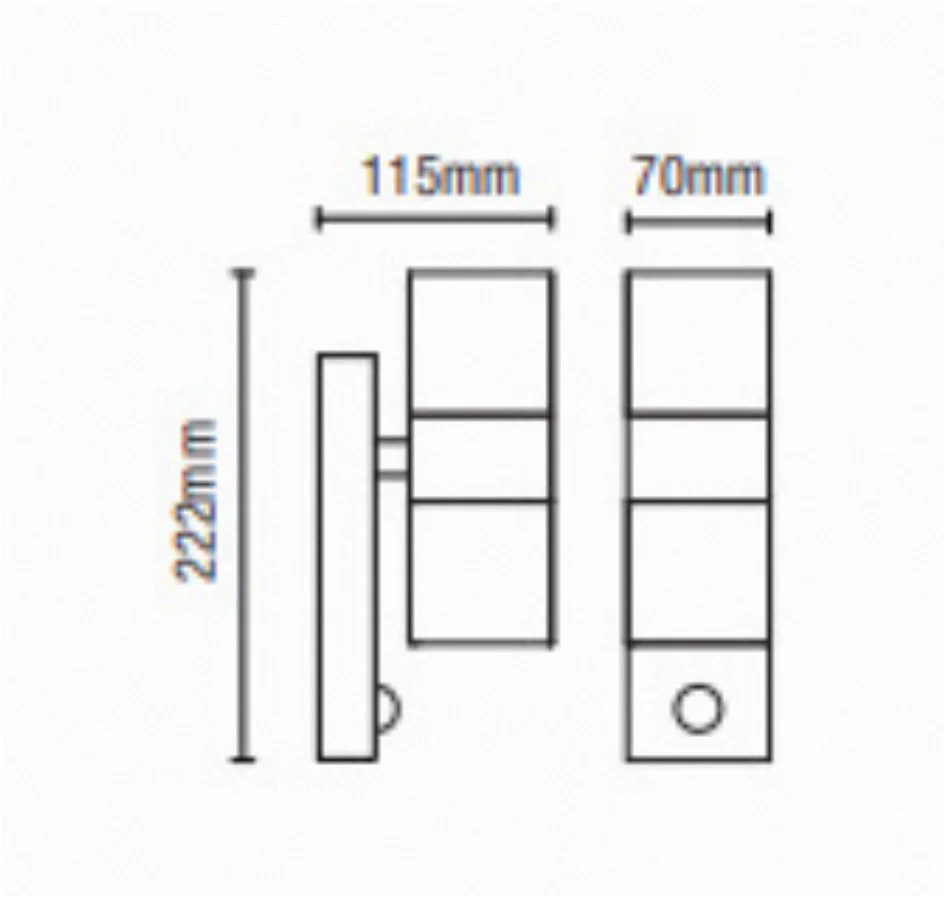 Muto Outdoor Up Down Wall Light PIR Sensor- Black/ Anthracite - Image 5