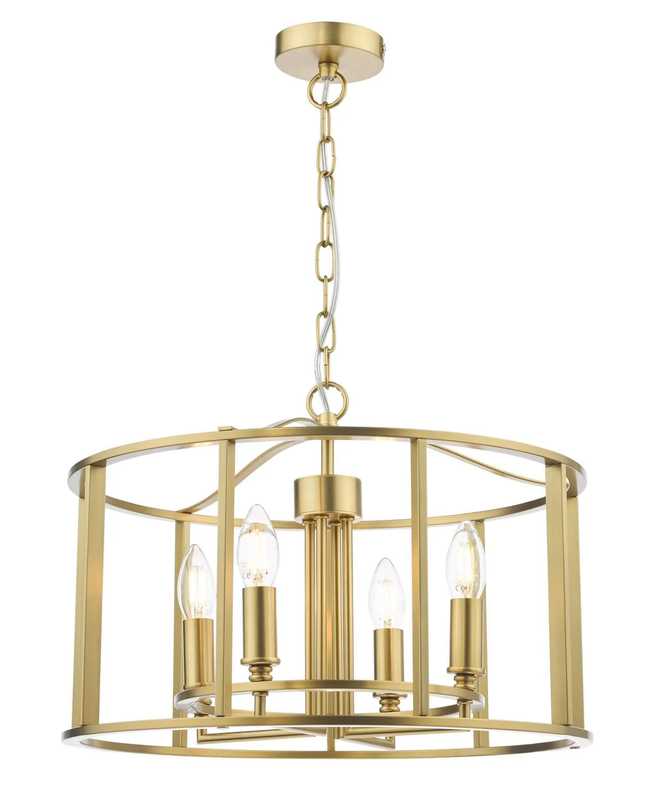 Myka 4/6Lt Centre Ceiling Light - Polished Chrome & Brushed Bronze Finish - Image 12