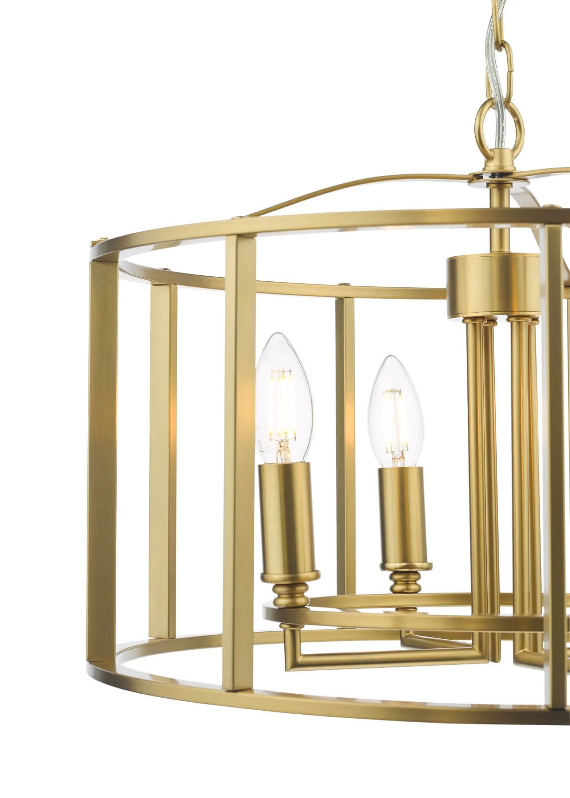 Myka 4/6Lt Centre Ceiling Light - Polished Chrome & Brushed Bronze Finish - Image 13